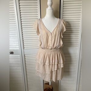 Love Sam Cream Tiered Dress M